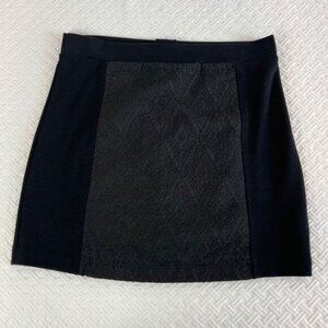 American Eagle AE Women's Size 4 Black Blue Signature Fleece A Line Mini Skirt